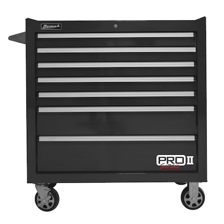Homak 36in Pro 2 7-Drawer Roller Cabinet-Black BK04036072